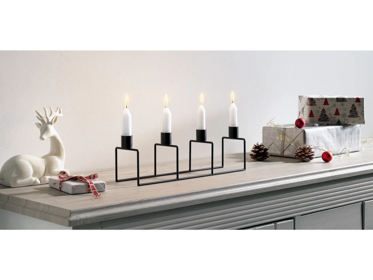 Candelabro Metálico Loft para 4 Velas – Livarno Home