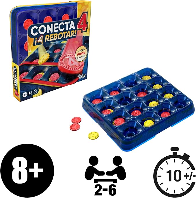 Juego de Mesa Conecta 4 ¡A Rebotar! - Hasbro