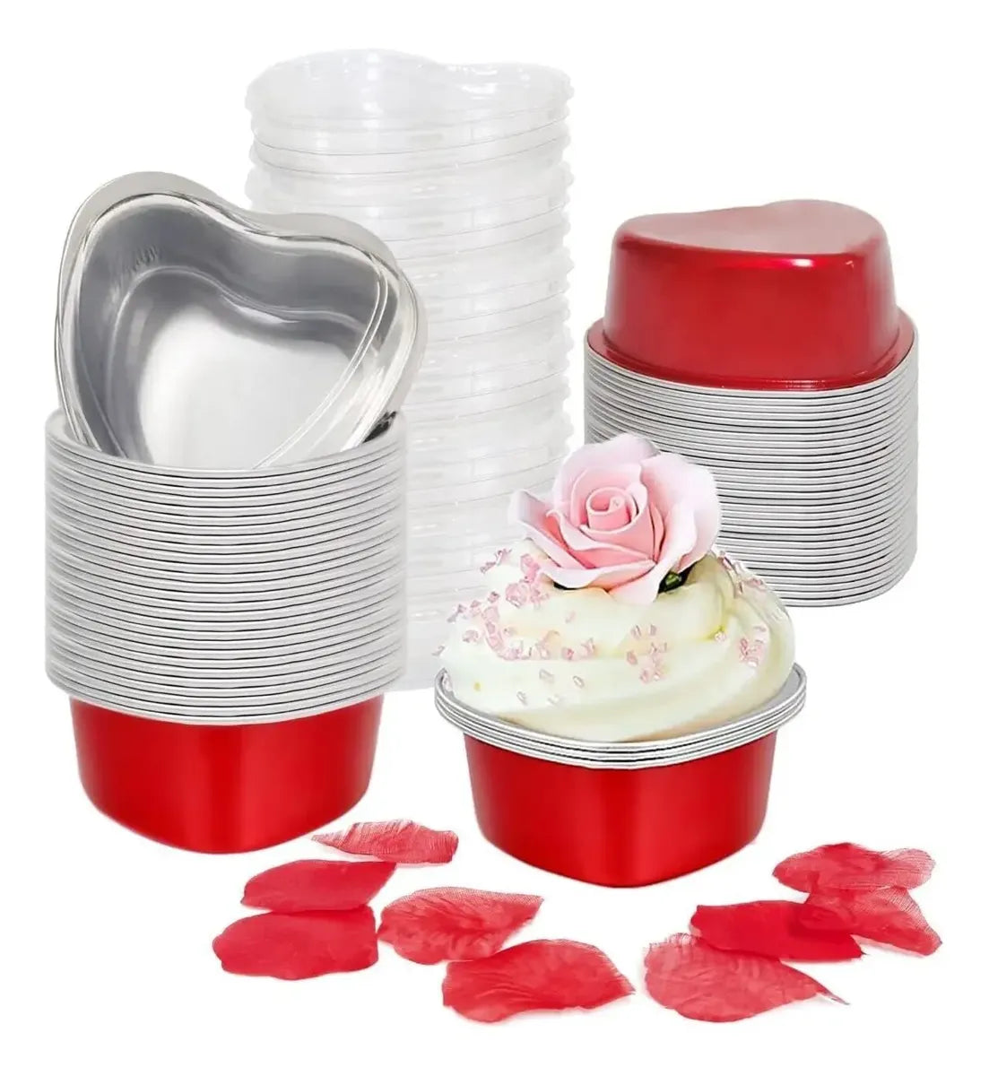 Molde de Aluminio en Forma de Corazón con Tapa x 10und – ALUMINA