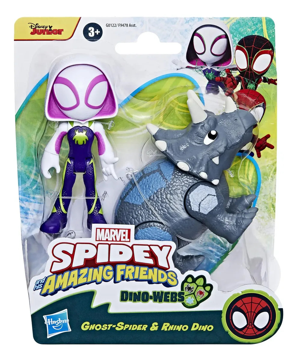 Spidey & His Amazing Friends Ghost-Spider y Rhino Dino – Hasbro