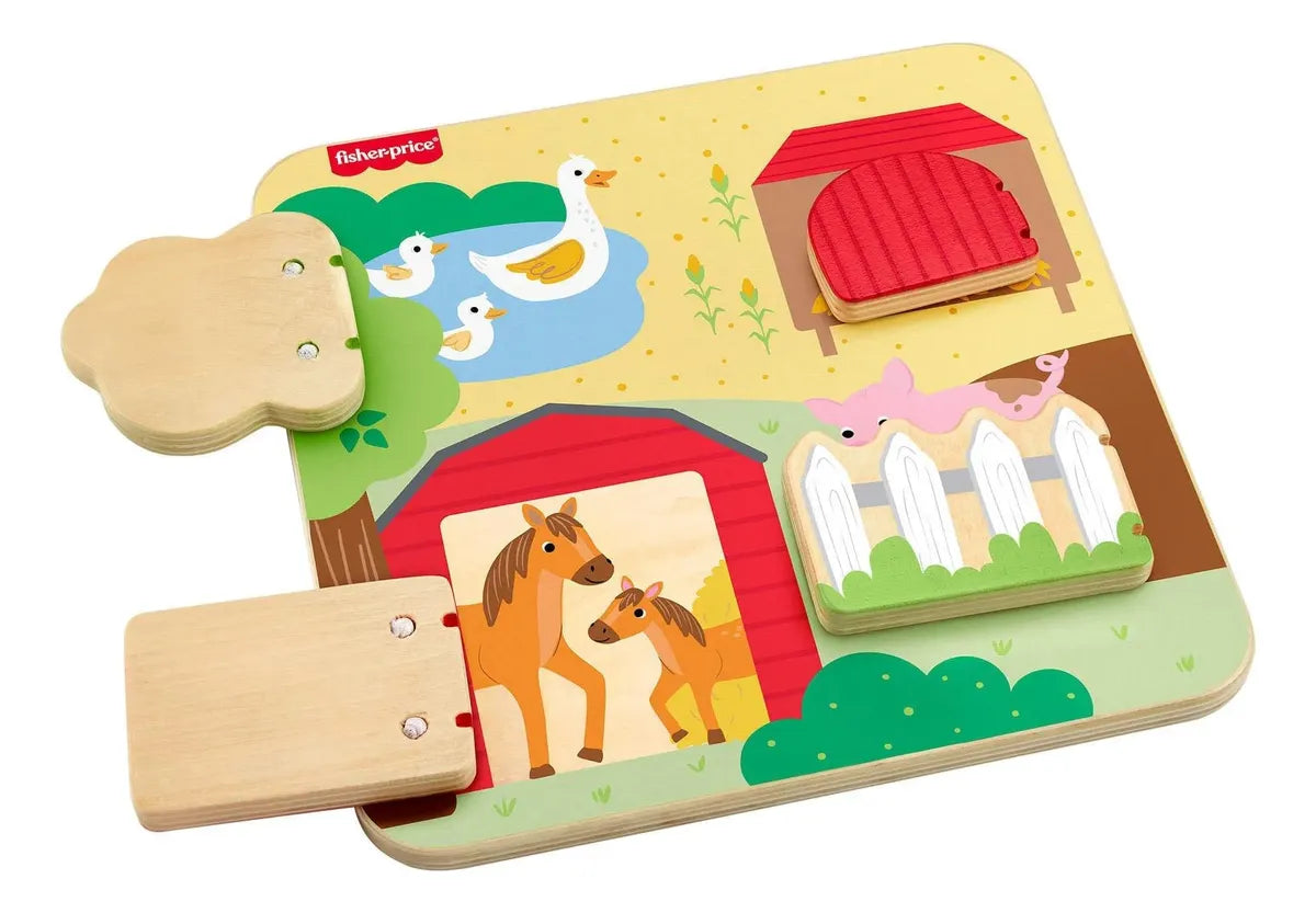 Tablero de Madera de Animales de Granja – Fisher Price en oferta outlet Colombia saldos a huevo