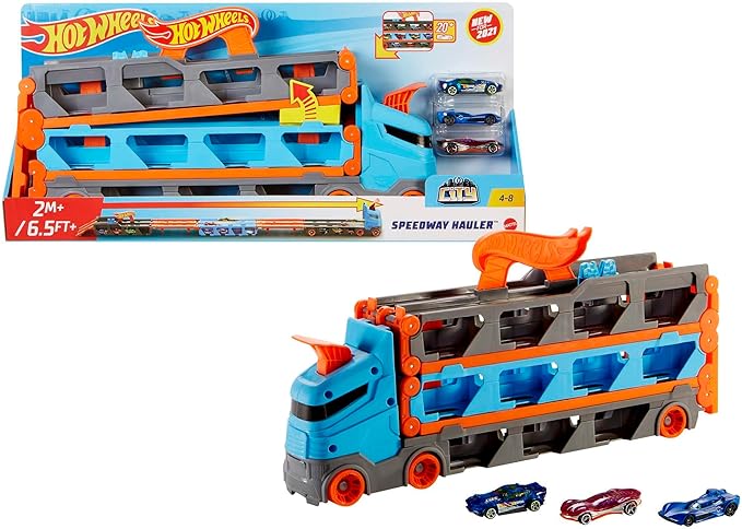 Hot Wheels Remolque Pista de Carreras Speedway Hauler – Mattel en oferta outlet Colombia saldos a huevo