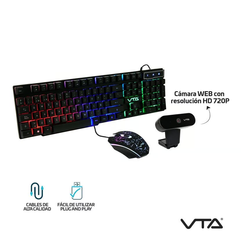 Kit Gamer 3 En 1 Camara Web 720P Teclado y Mouse - VTA en oferta outlet Colombia saldos a huevo