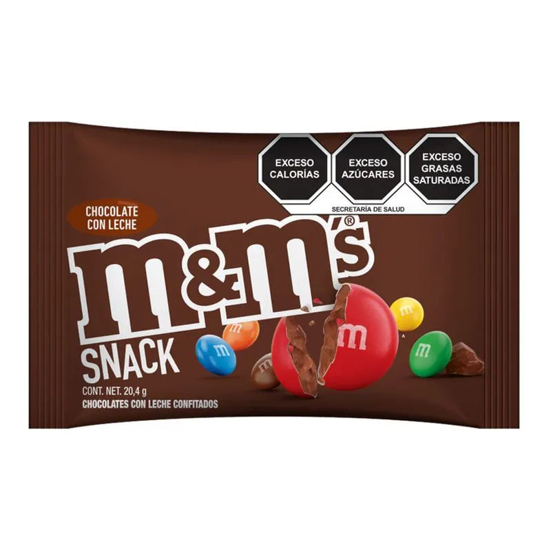 M&M Snack 11 Unidades - Chocolates Confitados con Leche (20.4 g c/u)