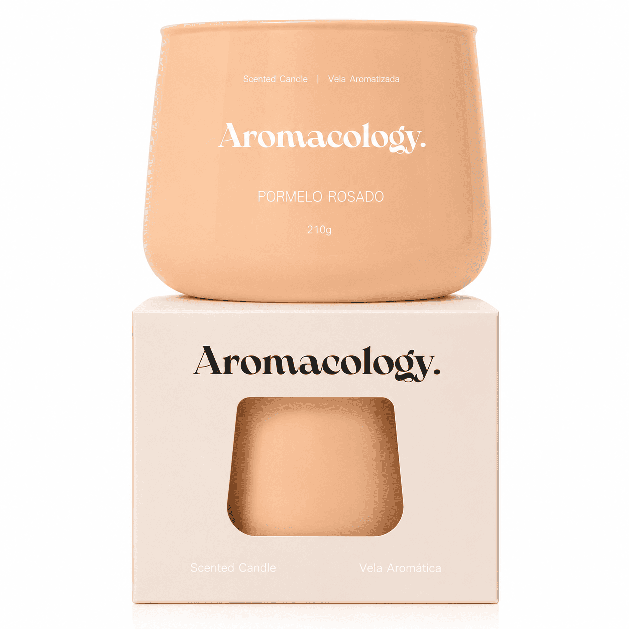 Vela Aromática Pomelo Rosado 210gr - Aromacology