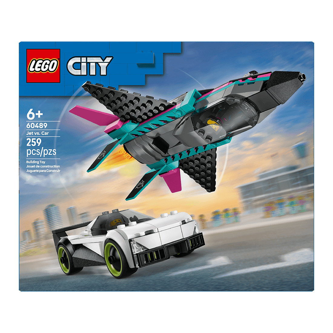 Lego City Jet vs Coche 60489 de 259 Piezas en oferta outlet Colombia saldos a huevo