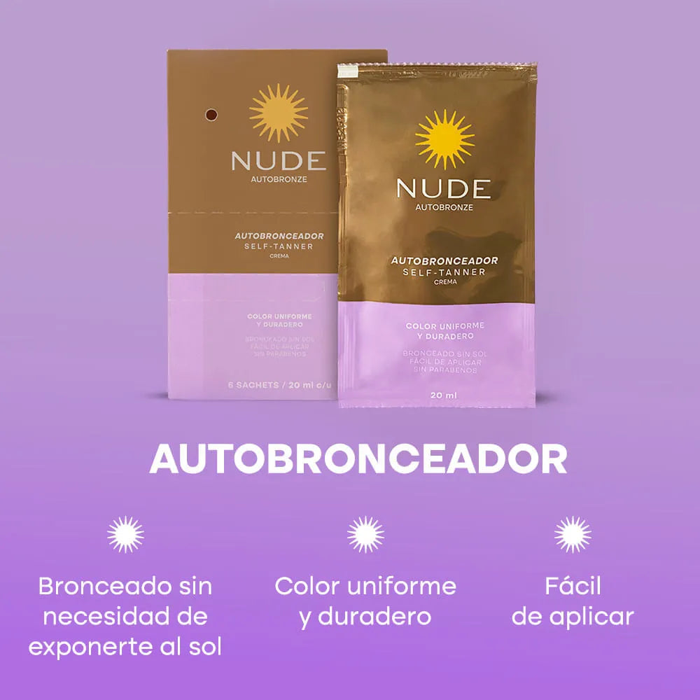 Autobronceador Nude – Caja x 6 Unidades de 20 ml