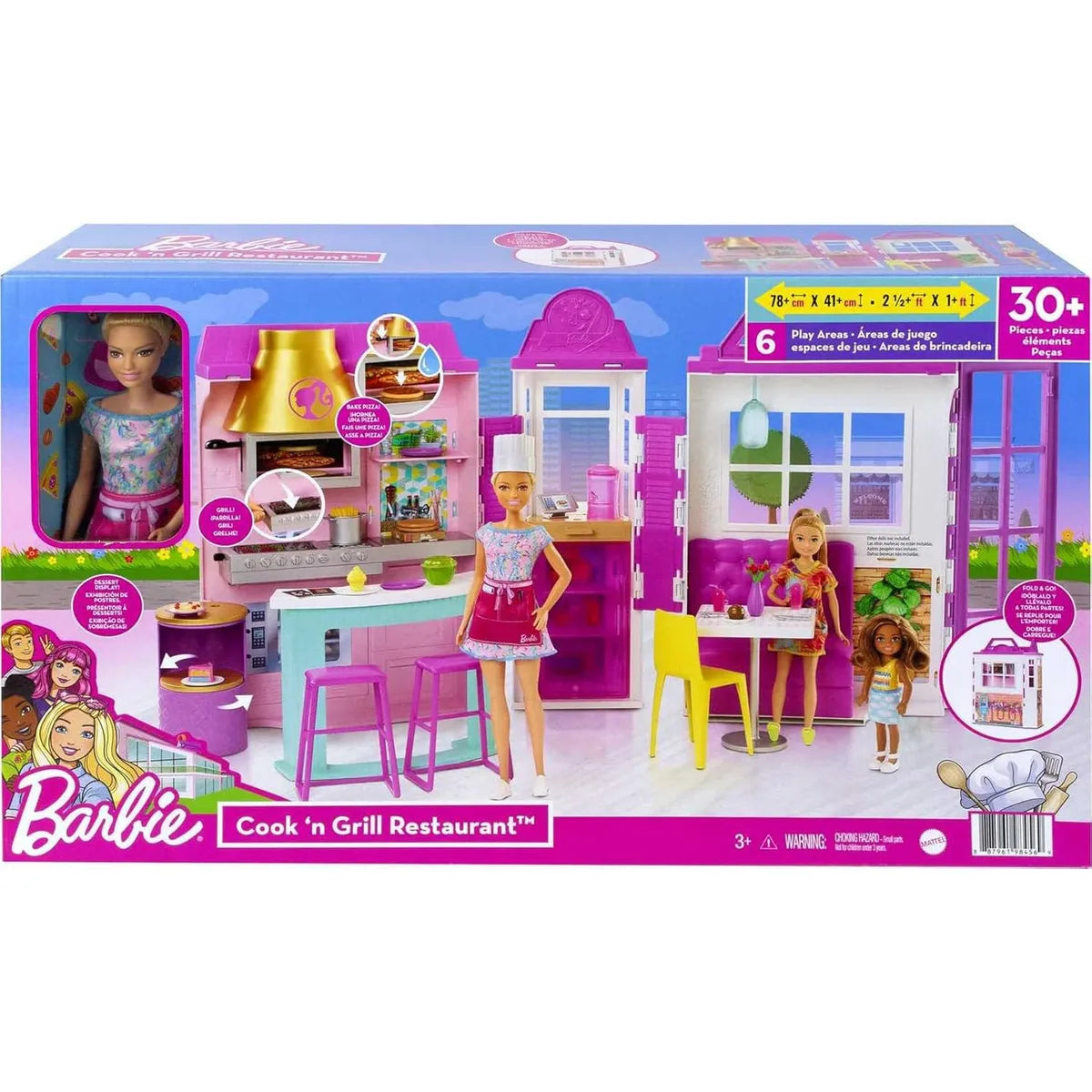 Barbie Restaurante Cook ‘n Grill con Muñeca – Mattel