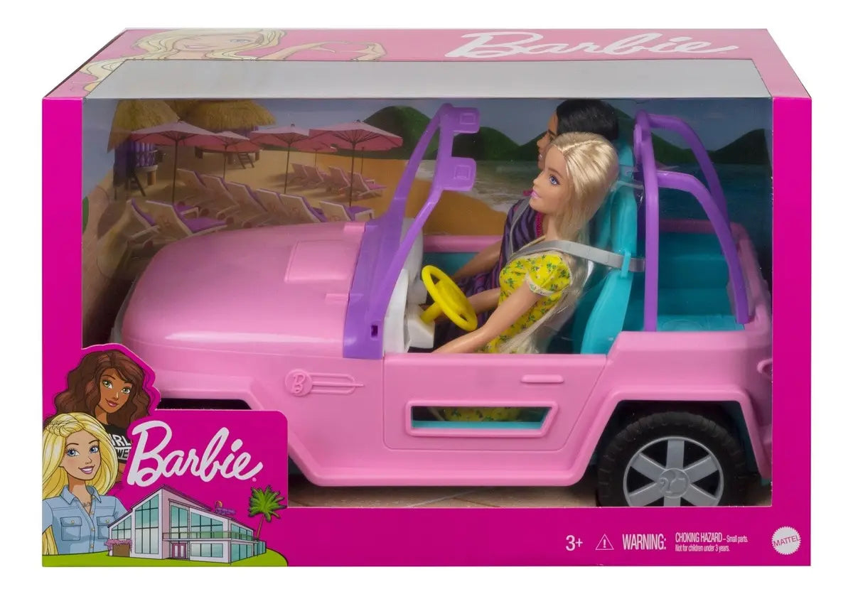 Barbie Jeep con 2 Muñecas – Mattel