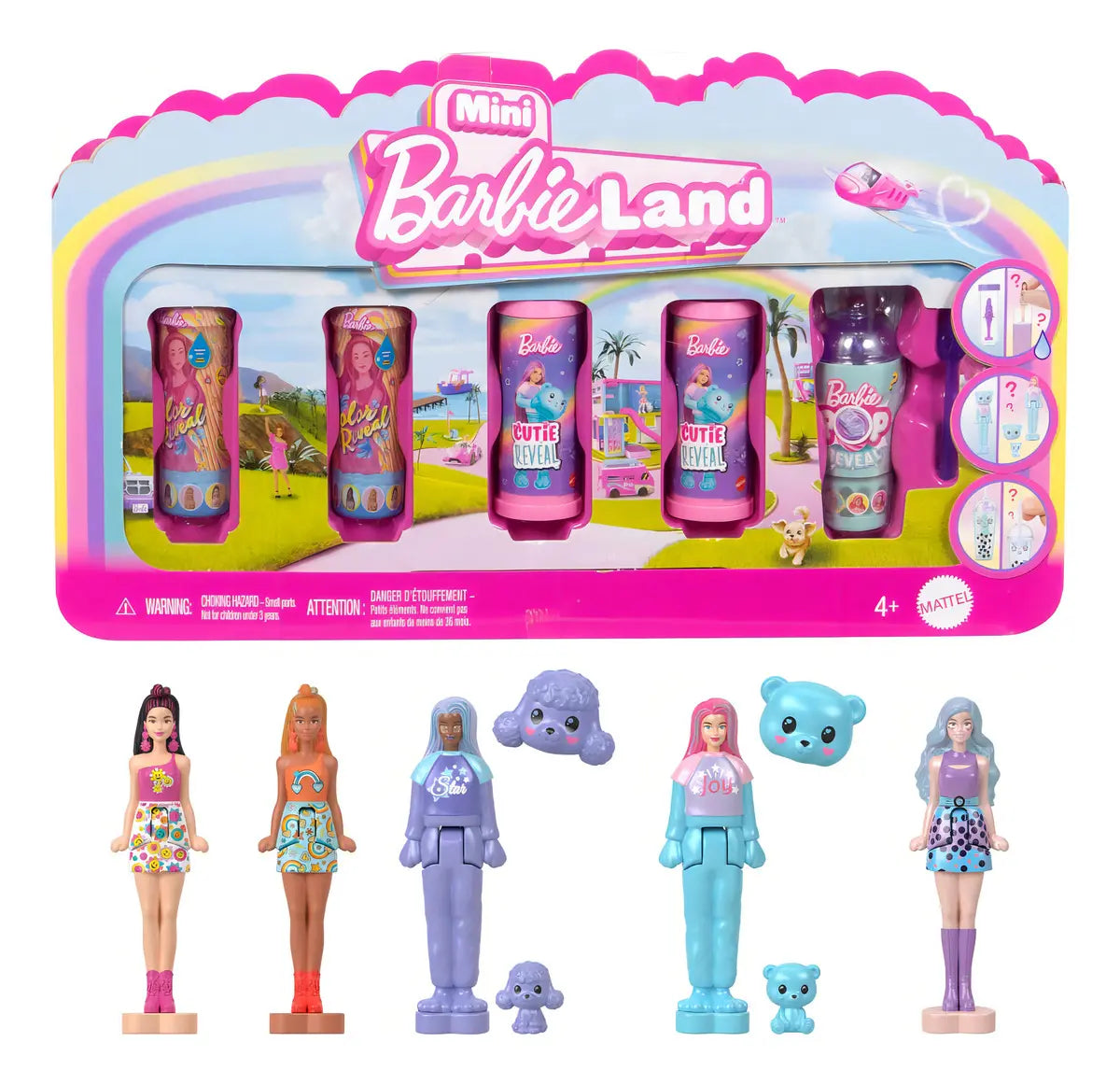 Barbie Mini BarbieLand Paquete de 5 Mini Muñecas Reveal - Mattel
