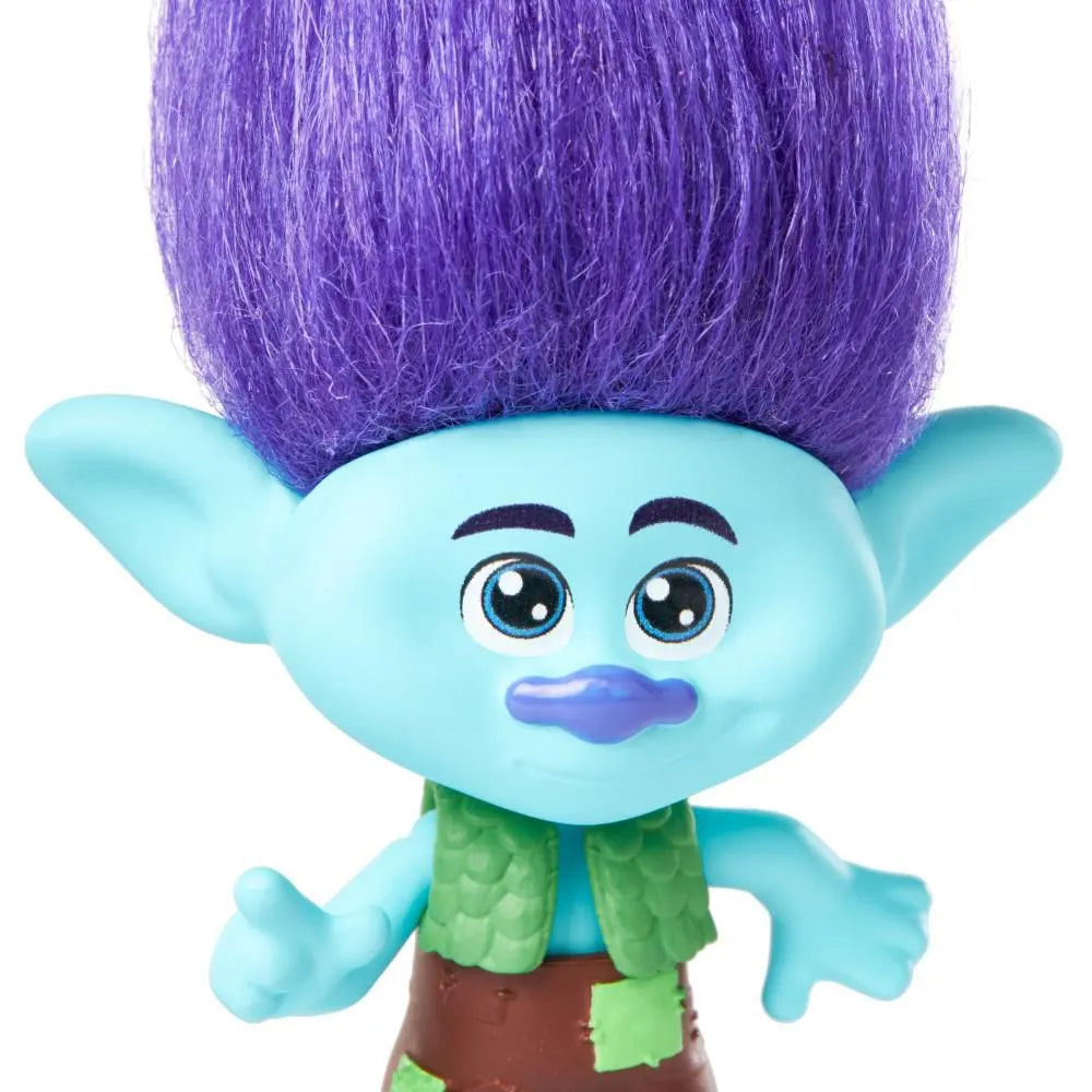 Trolls Band Together Muñeco Mini Branch Pelo Morado – Mattel