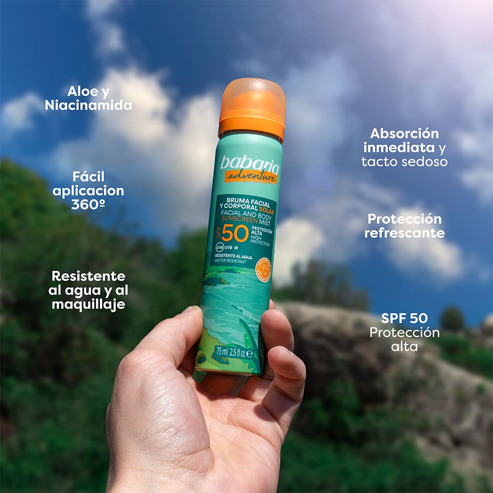 Bruma Facial Solar Adventure SPF 50 de 75 ml – Babaria