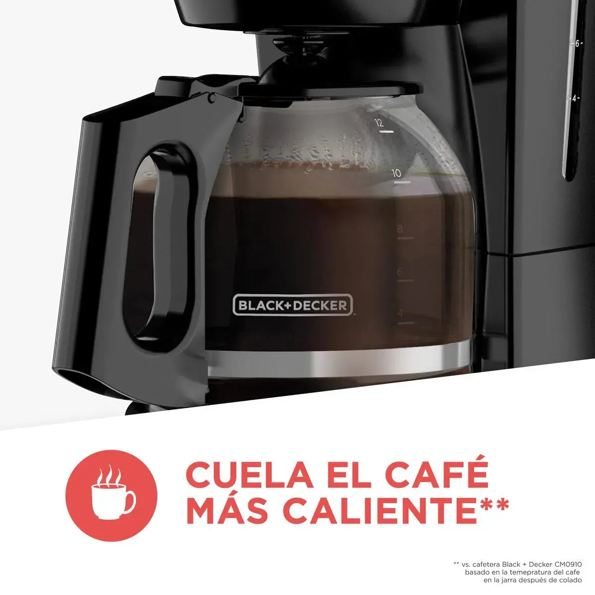 Cafetera 12 Tazas Goteo mejorado en vórtice CM0915BK-LA - Black+Decker en oferta outlet Colombia saldos a huevo