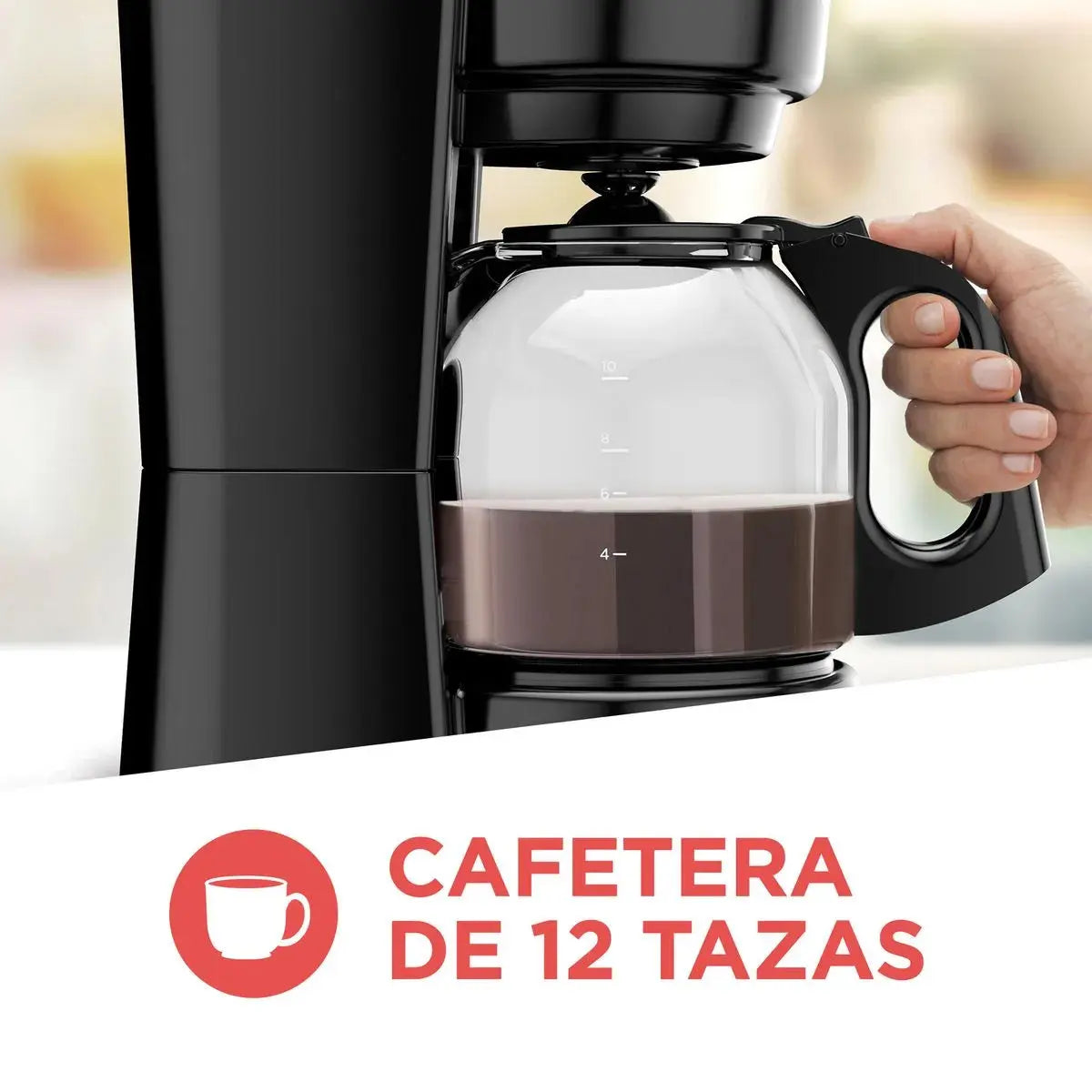 Cafetera 12 Tazas Goteo mejorado en vórtice CM0915BK-LA - Black+Decker en oferta outlet Colombia saldos a huevo