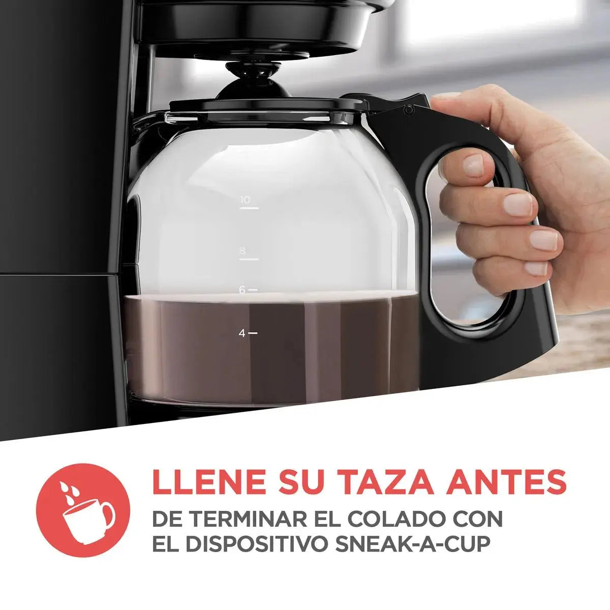 Cafetera 12 Tazas Goteo mejorado en vórtice CM0915BK-LA - Black+Decker en oferta outlet Colombia saldos a huevo