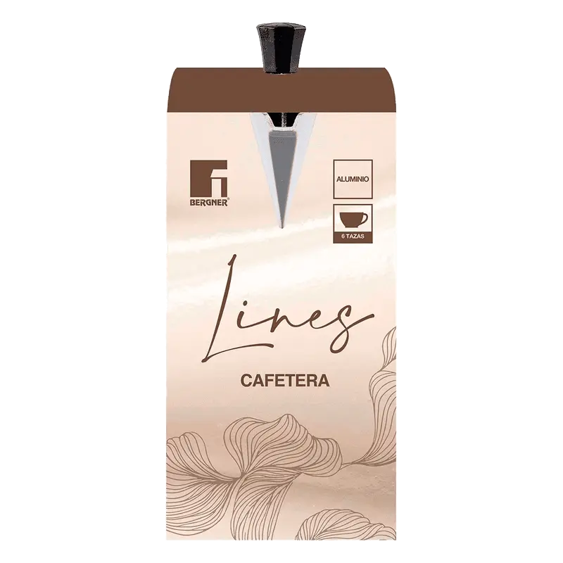 Cafetera de Aluminio Lines 6 Tazas - Bergner en oferta outlet Colombia saldos a huevo