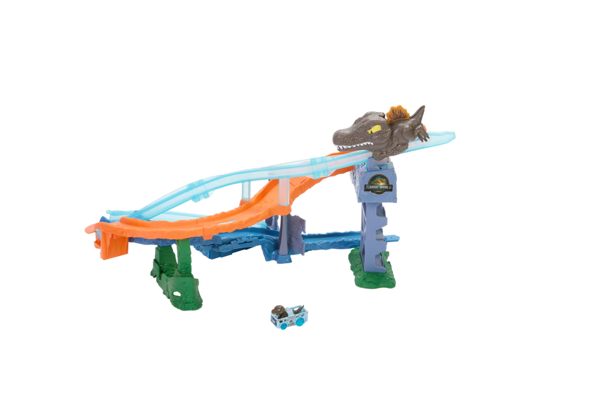Hot Wheels RacerVerse Jurassic World Crash & Splash – Mattel en oferta outlet Colombia saldos a huevo