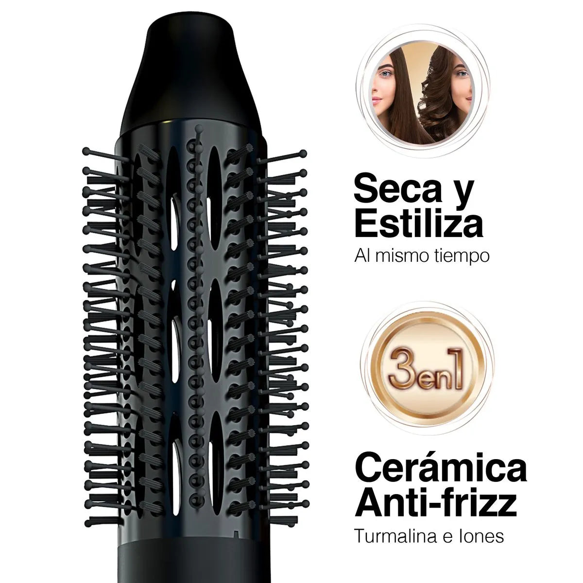 Cepillo de Aire 3 en 1 con Barril de Cerámica AS800 - Remington
