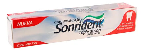Crema Dental Sonrident Triple Acción 75 ml en oferta outlet Colombia saldos a huevo