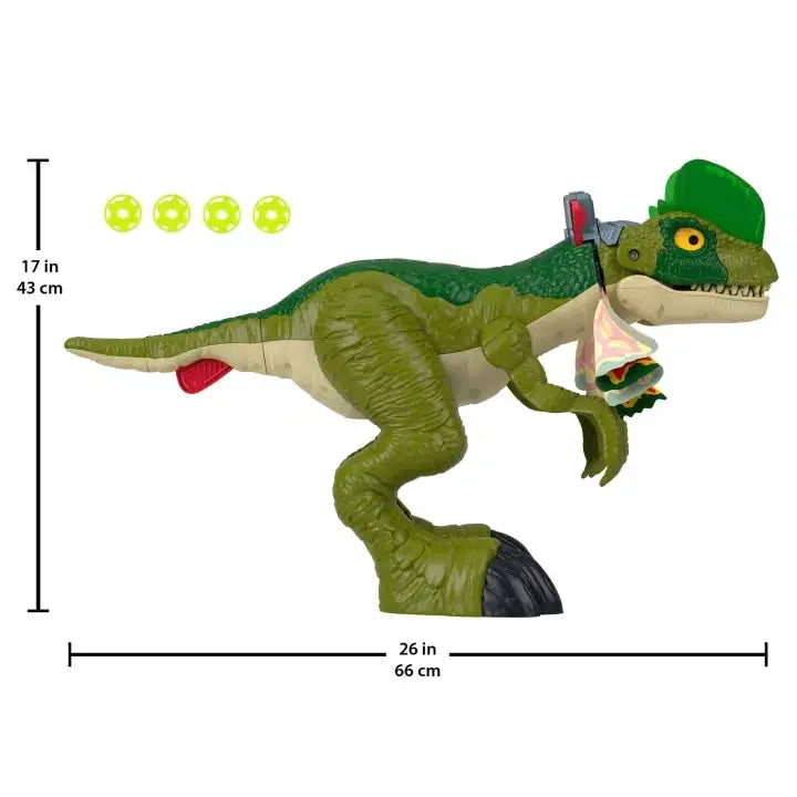 Dilophosaurio Jurassic World Thrash Attack – Imaginext en oferta outlet Colombia saldos a huevo