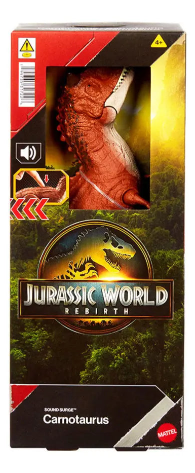 Dinosaurio Carnotaurus 30cm con Sonidos Jurassic World Rebirth – Mattel en oferta outlet Colombia saldos a huevo
