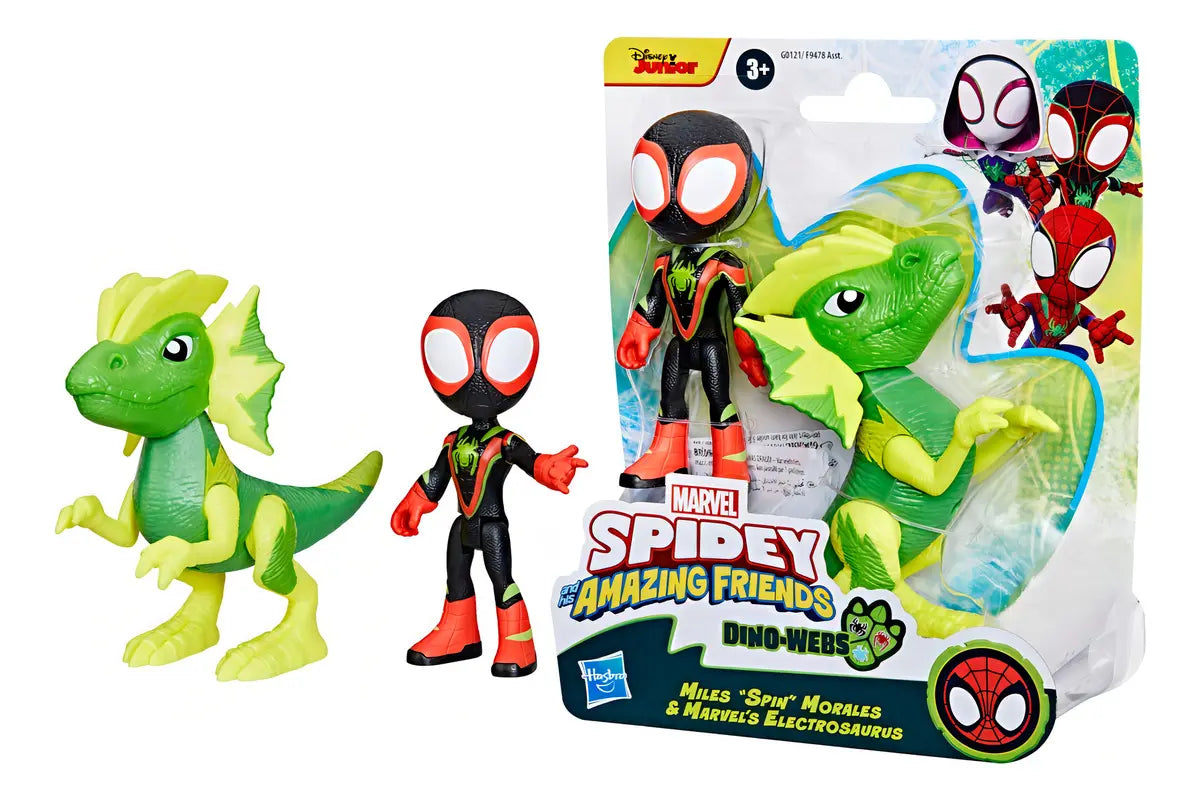 Spidey & His Amazing Friends Miles “Spin” Morales y Electrosaurus – Hasbro