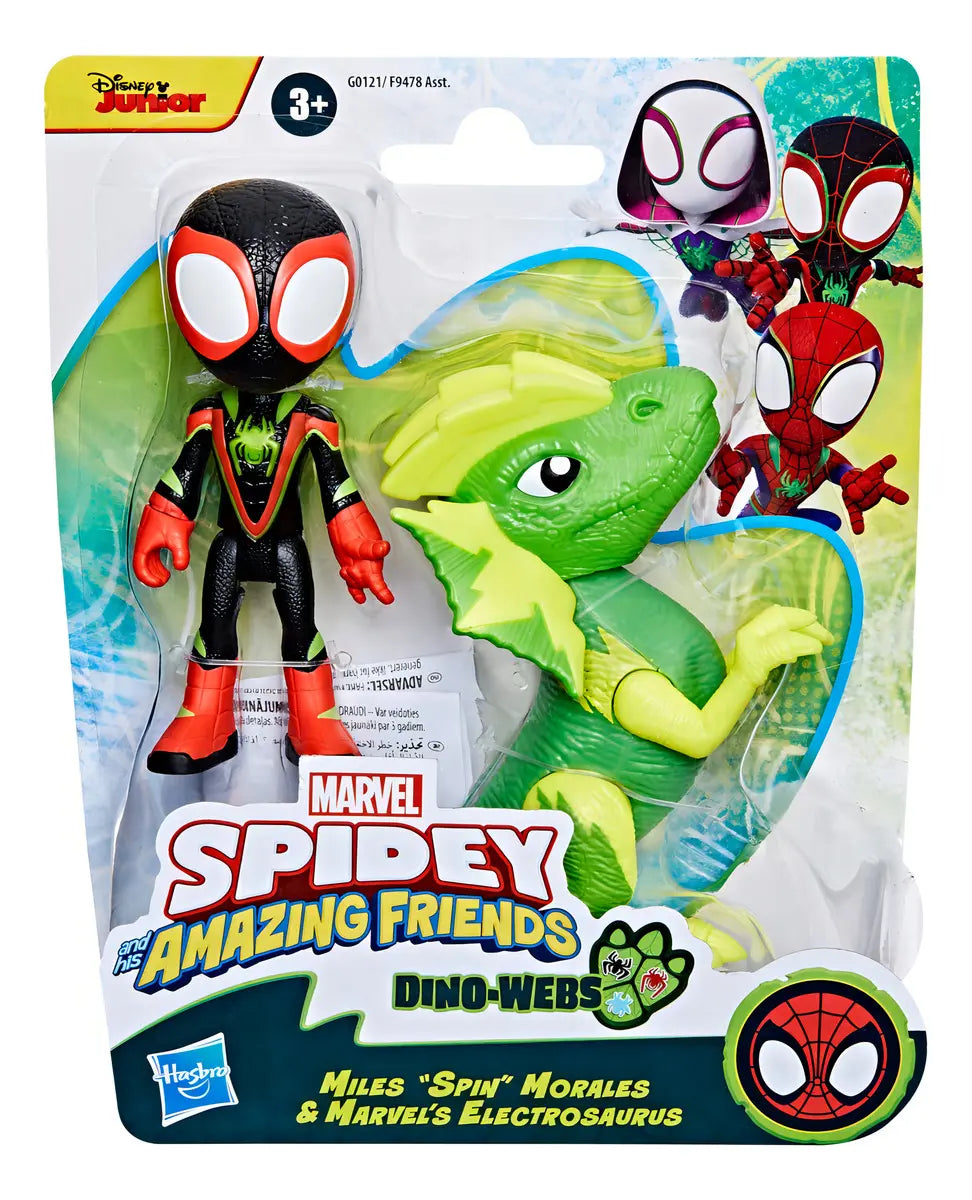 Spidey & His Amazing Friends Miles “Spin” Morales y Electrosaurus – Hasbro