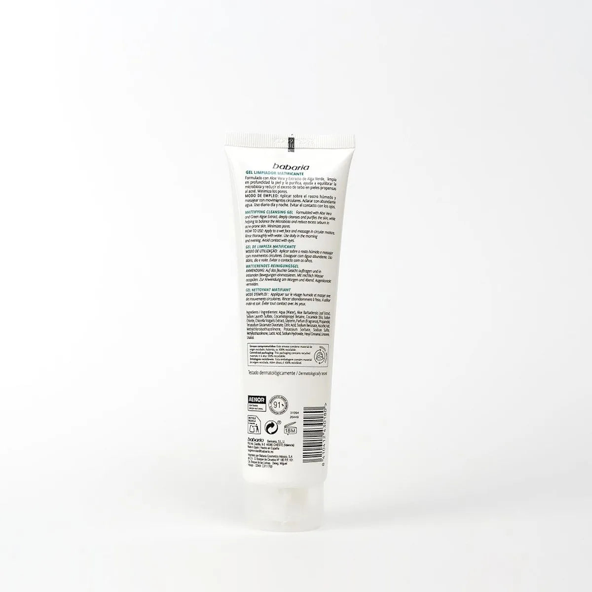 Gel Limpiador Matificante Aloe 150 ml - Babaria