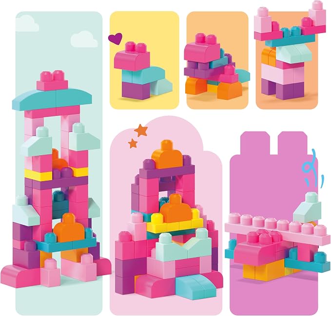 Gran Bolsa de Construcción First Builders de 60 Piezas – Mega Bloks en oferta outlet Colombia saldos a huevo