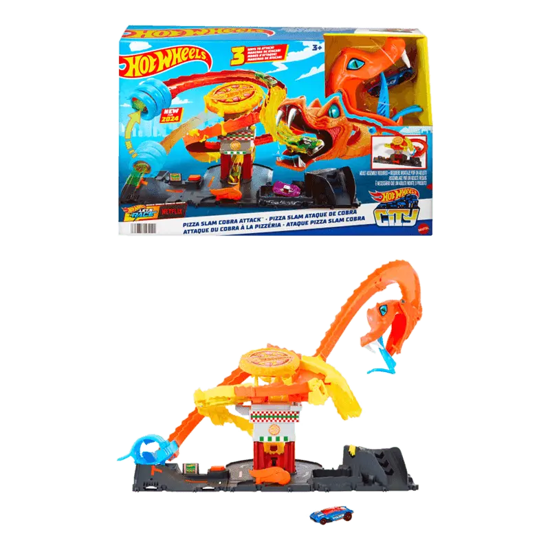 Hot Wheels City Pista Ataque de Cobra vs Pizzería - MATTEL