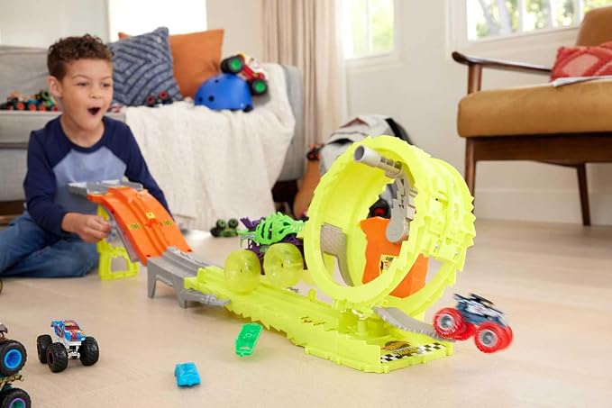 Hot Wheels Monster Trucks Power Smashers Race & Chase Challenge – Mattel en oferta outlet Colombia saldos a huevo