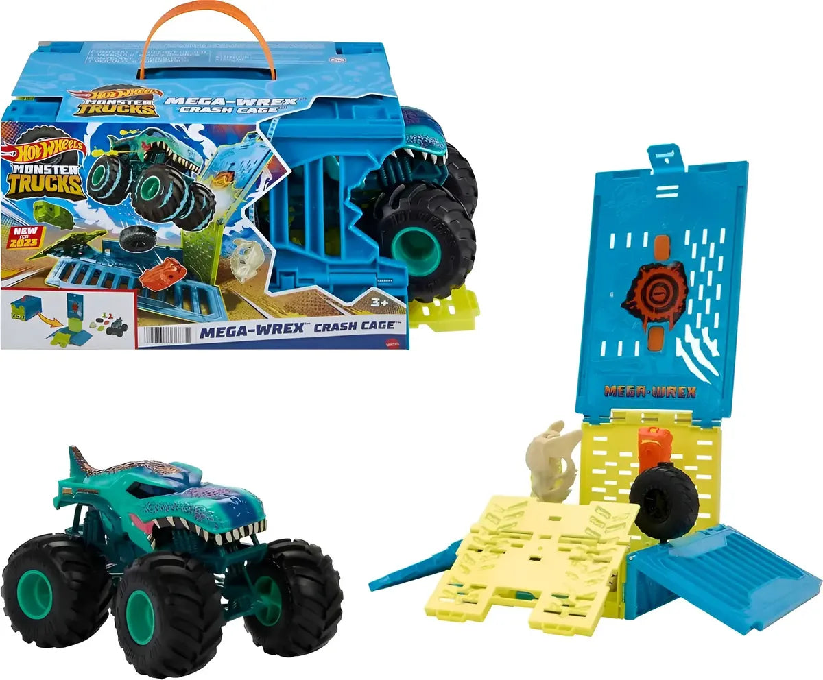 Hot Wheels Monster Trucks Mega-Wrex Caja de Choques - Mattel