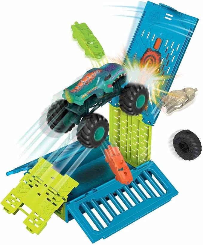 Hot Wheels Monster Trucks Mega-Wrex Caja de Choques - Mattel