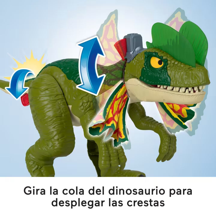 Dilophosaurio Jurassic World Thrash Attack – Imaginext en oferta outlet Colombia saldos a huevo