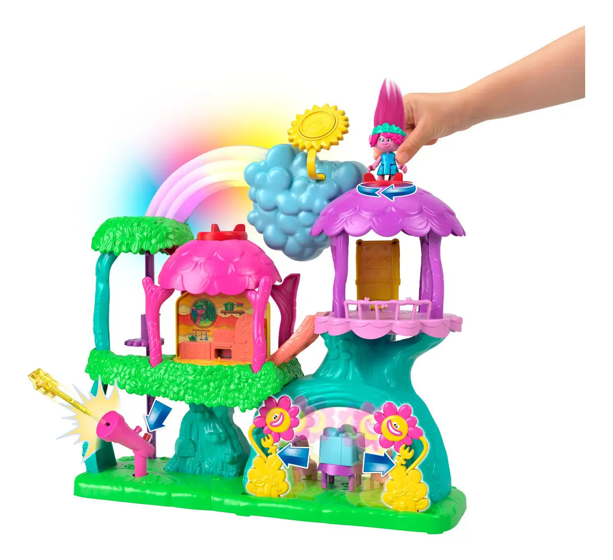 Imaginext Trolls Casa del Árbol de Poppy con Luces y Sonidos - Fisher-Price