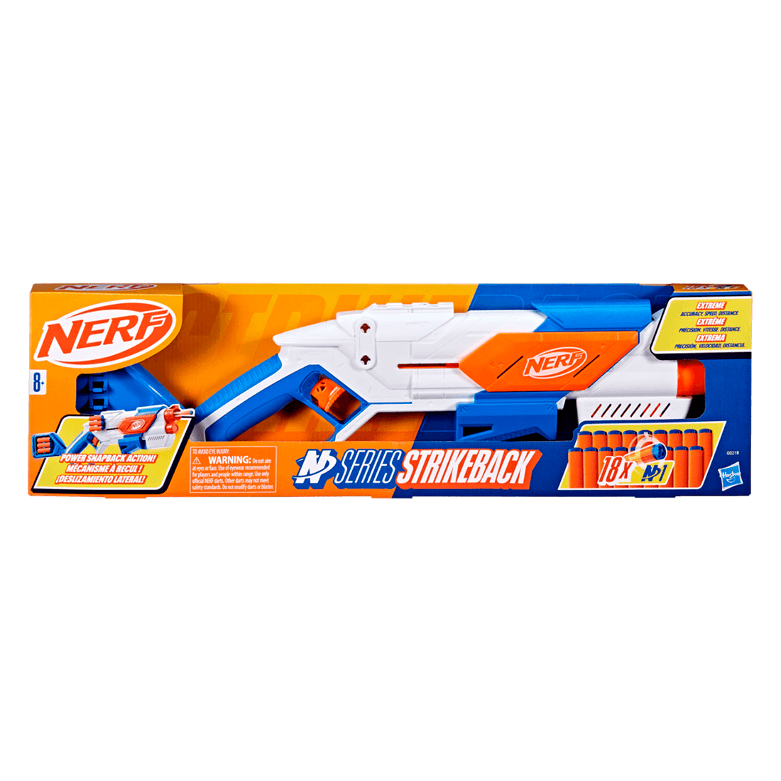 Lanzador Nerf N Series Strikeback con 18 Dardos – Hasbro