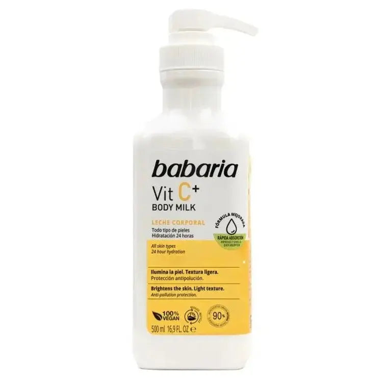 Leche Corporal Body Milk Vit C+ Frasco x 500 ml - Babaria en oferta outlet Colombia saldos a huevo