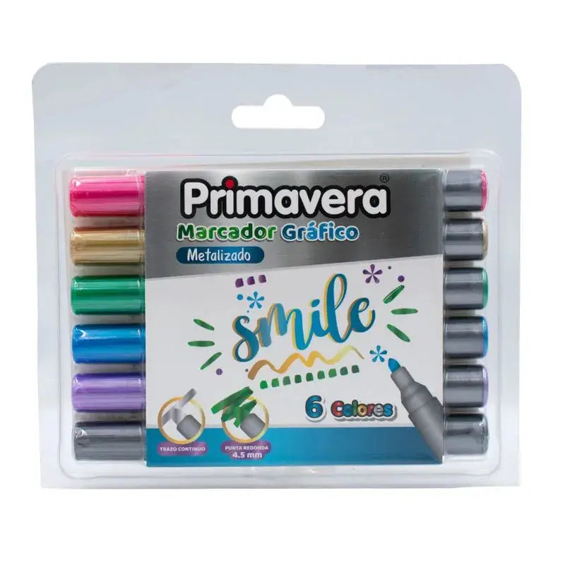 Marcadores Gráficos Metalizados x 6 - Primavera en oferta outlet Colombia saldos a huevo