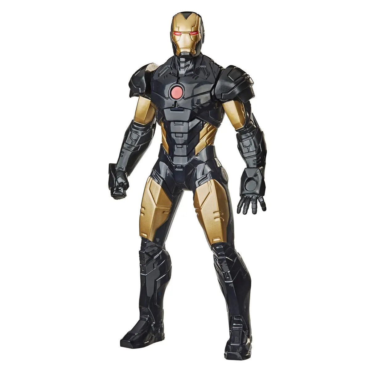 Figura Iron Man Olympus con Armadura Negra y Dorada – Hasbro en oferta outlet Colombia saldos a huevo