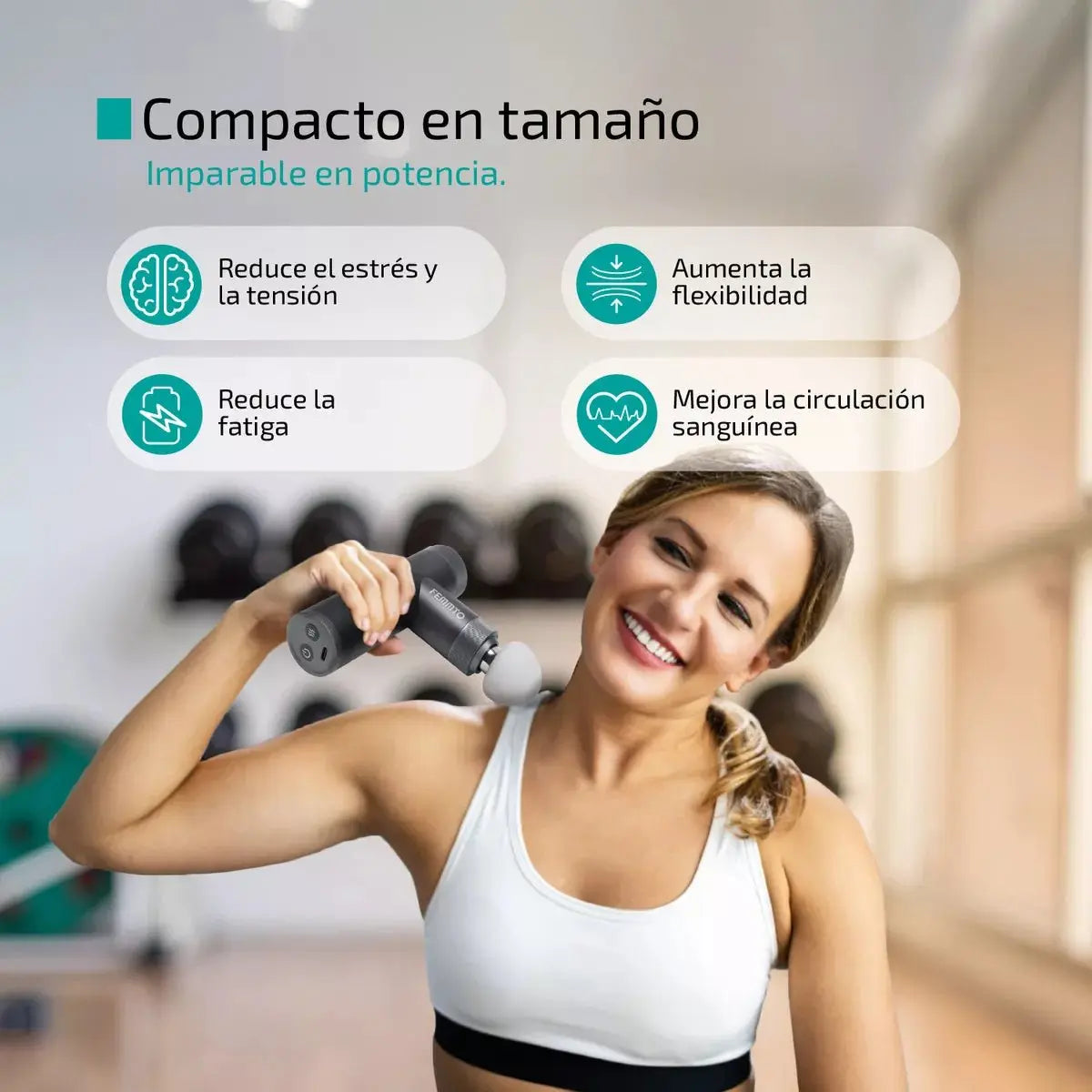 Masajeador Electrico Corporal Aluminio Pistola Funcion Calor Recargable - Femmto en oferta outlet Colombia saldos a huevo