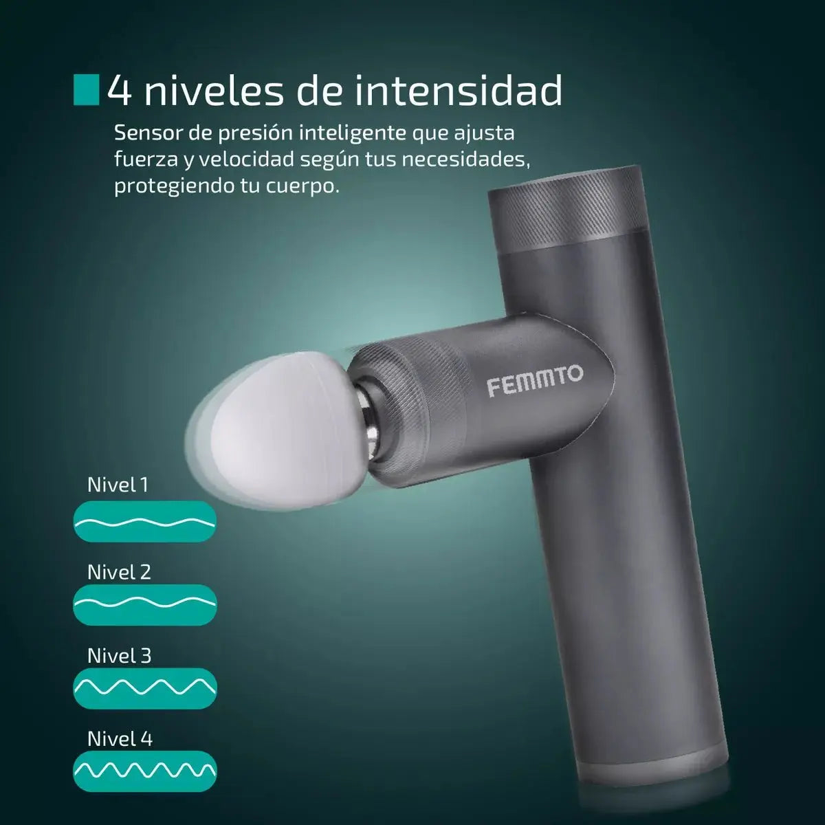 Masajeador Electrico Corporal Aluminio Pistola Funcion Calor Recargable - Femmto en oferta outlet Colombia saldos a huevo