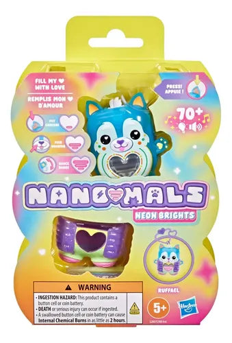 Mascota Electrónica Interactiva Nano-mals Neon Brights - Hasbro