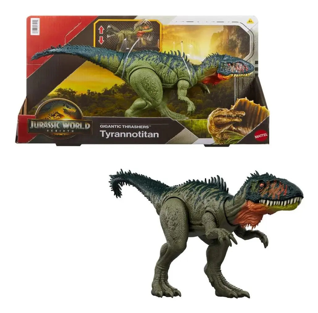 Figura de Dinosaurio Gigante Tyrannotitan Jurassic World Rebirth en oferta outlet Colombia saldos a huevo