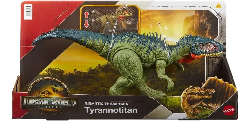 Figura de Dinosaurio Gigante Tyrannotitan Jurassic World Rebirth en oferta outlet Colombia saldos a huevo
