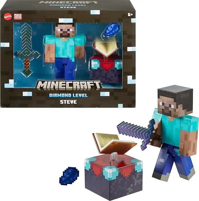Minecraft Diamond Level Steve Figura de acción con accesorios - Mattel en oferta outlet Colombia saldos a huevo