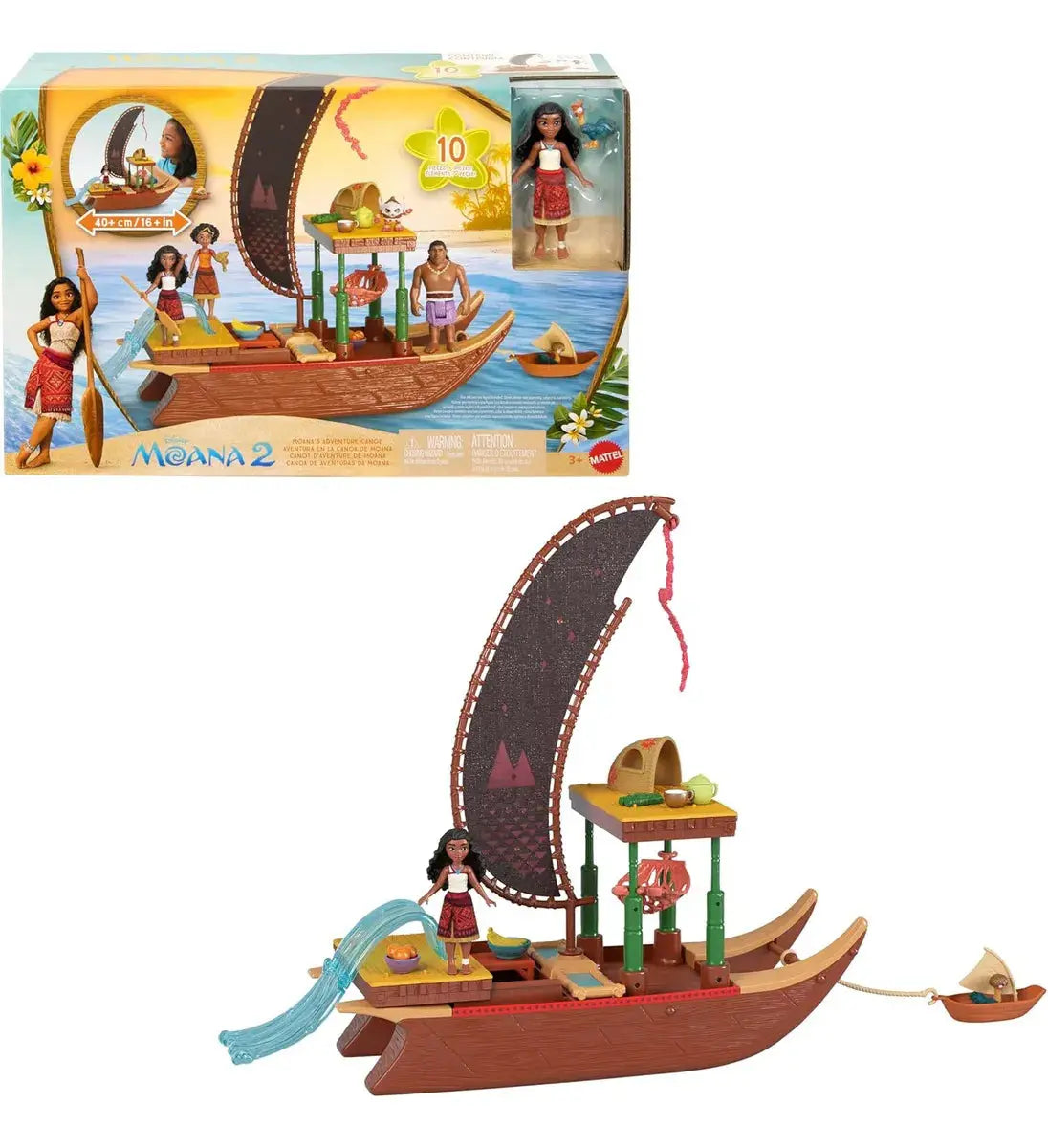Moana 2 Playset Aventuras en Canoa Disney - Mattel