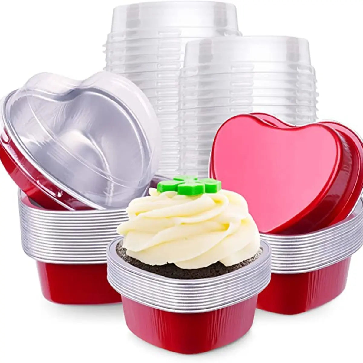 Molde de Aluminio en Forma de Corazón con Tapa x 10und – ALUMINA