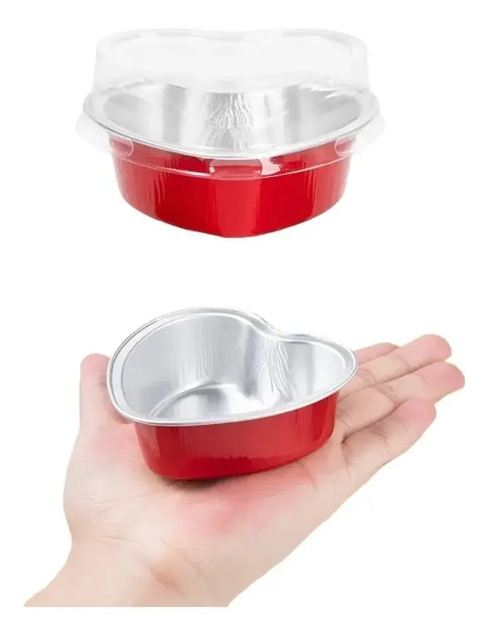 Molde de Aluminio en Forma de Corazón con Tapa x 10und – ALUMINA