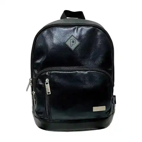 Morral Premium Flower Power Metálico Negro - Primavera Saldos A Huevo