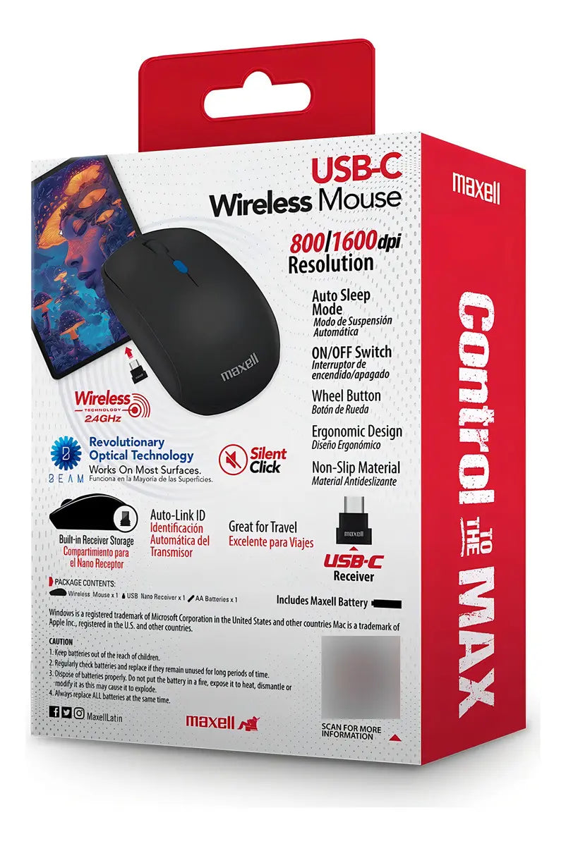 Mouse Inalámbrico Maxell USB-C en oferta outlet Colombia saldos a huevo